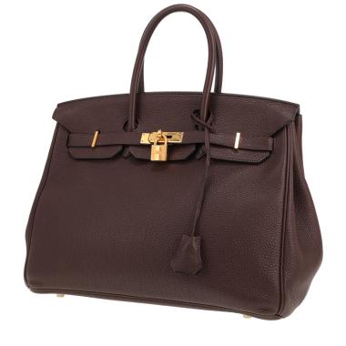 Sac à main Hermès  Birkin 35 cm en cuir togo ébène