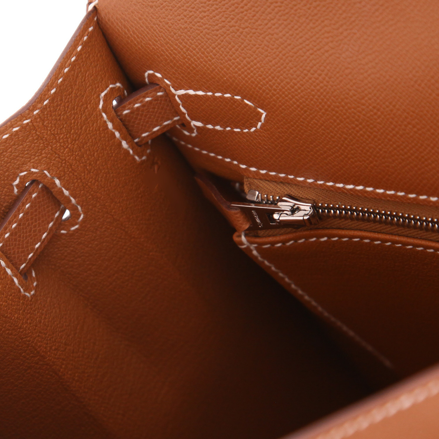 Borsa Hermès Kelly 25 cm in pelle Epsom Gold - Detail D4