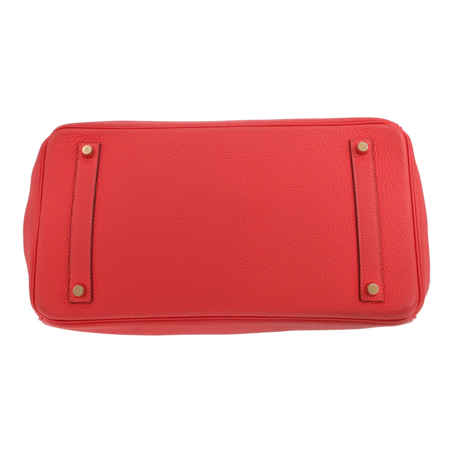 Sac à main Hermès  Birkin 35 cm en cuir togo rouge Pivoine - Detail D1