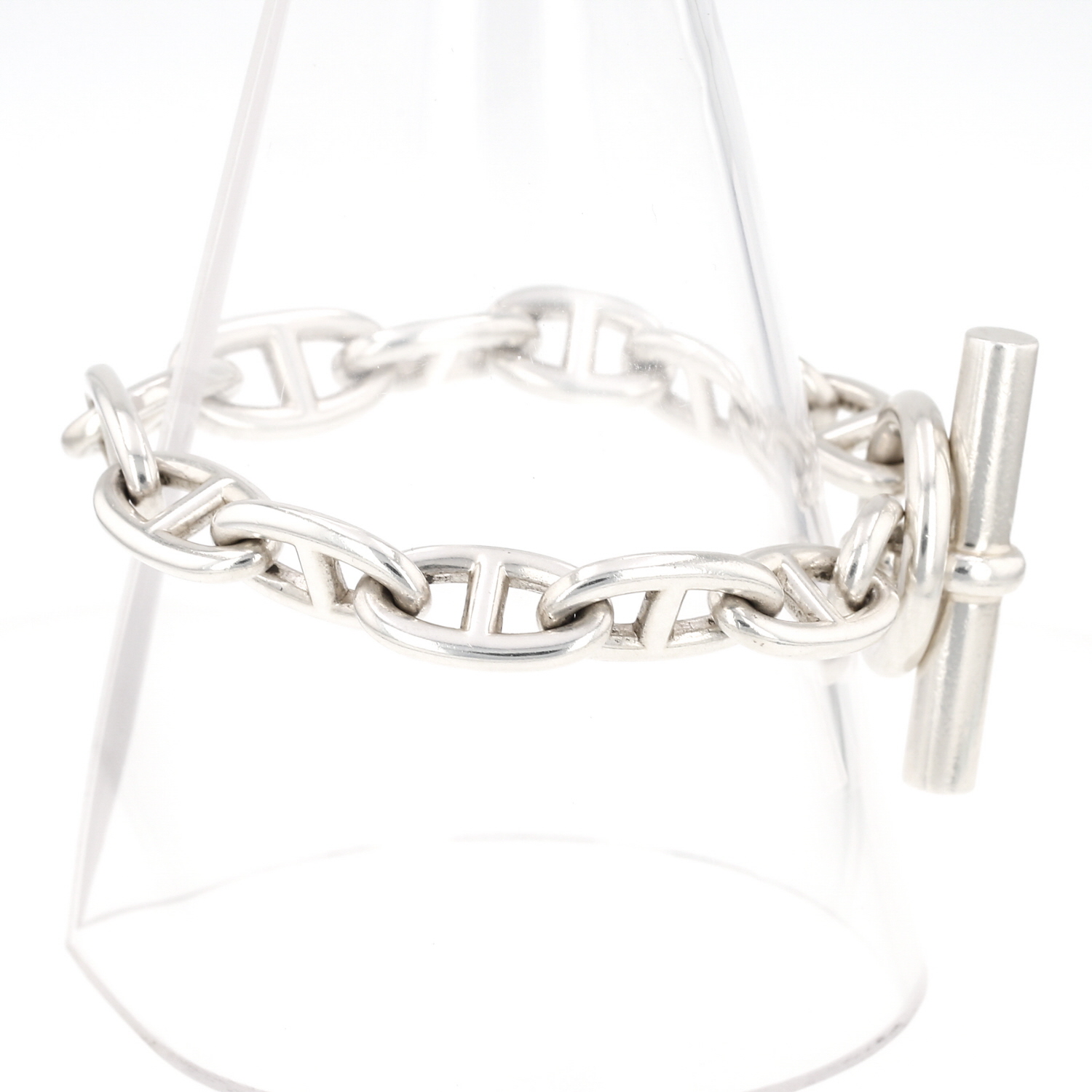 Bracelet Hermès Chaîne d'Ancre grand modèle en argent - Detail D3