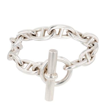 Pulsera Hermès «Chaîne d’Ancre», modelo grande, de plata
