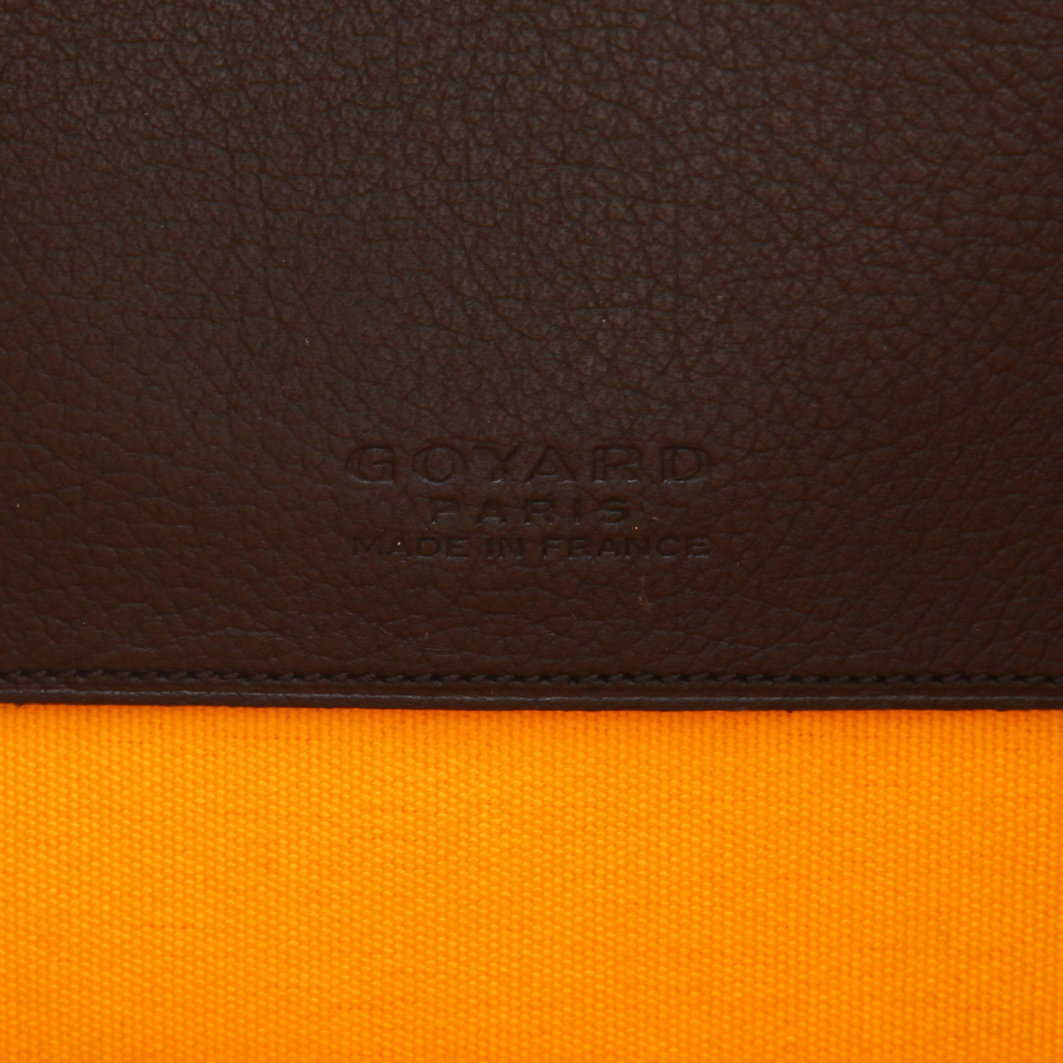 Goyard ‘Sénat’ clutch bag in Noir, brown and Blanc Goyardine canvas - Detail D2