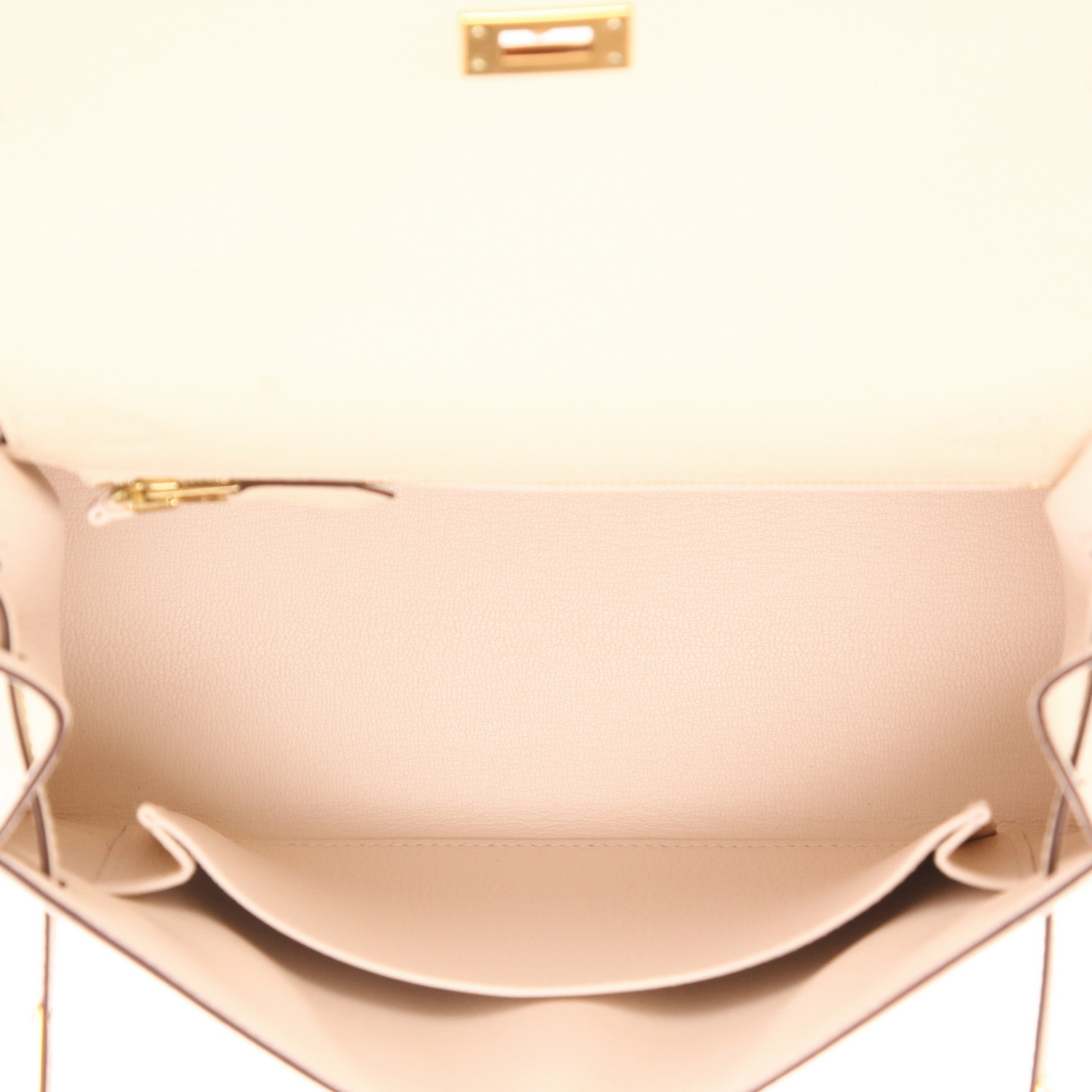 Hermès Kelly 25 cm handbag in Nata Epsom leather - Detail D3