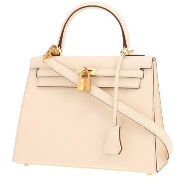 Bolso Hermès Kelly de 25 cm en piel Epsom Nata