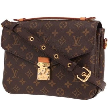 Bolso Louis Vuitton Metis de lona Monogram marrón y piel natural