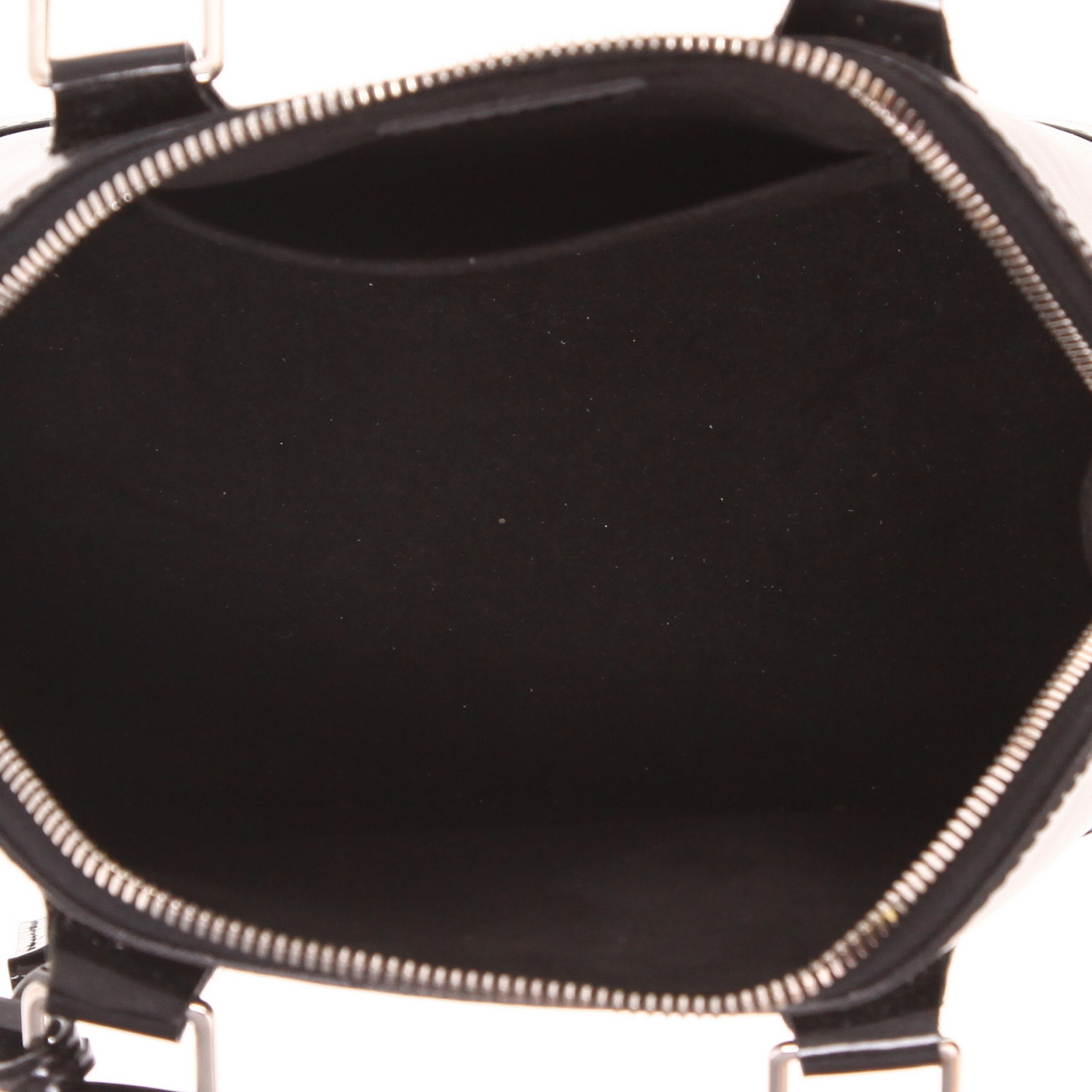 Louis Vuitton Alma BB handbag in black patent leather - Detail D3