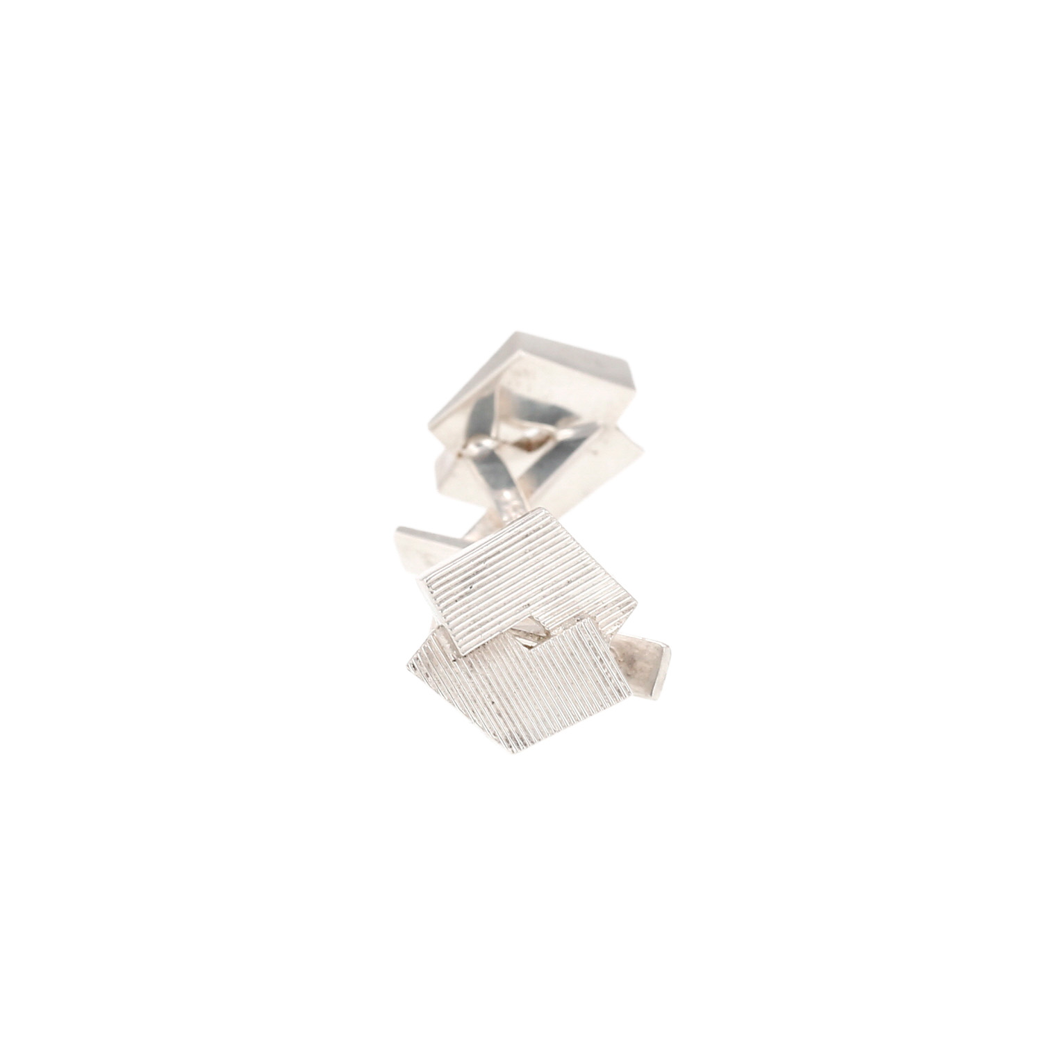 Par de gemelos rígidos de Hermès, de plata - Detail D5