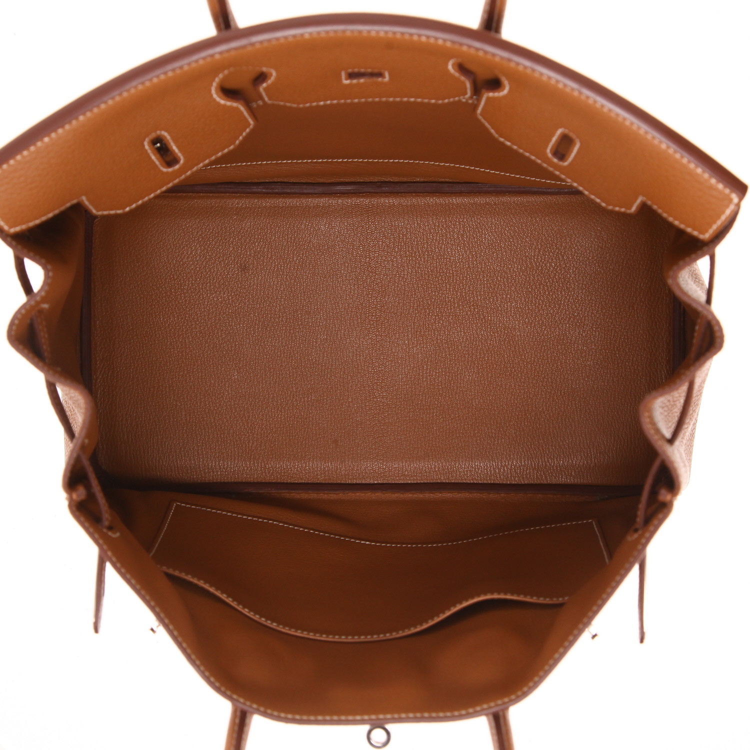 Bolso Hermès Birkin de 35 cm en piel Togo Gold - Detail D3