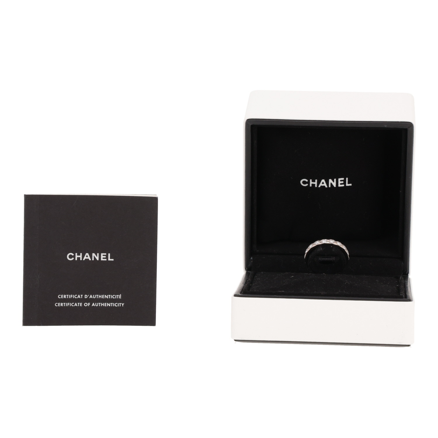 Anello Chanel Coco Crush mini in oro bianco e diamanti - Detail D2