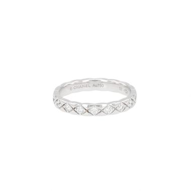 Anello Chanel Coco Crush mini in oro bianco e diamanti