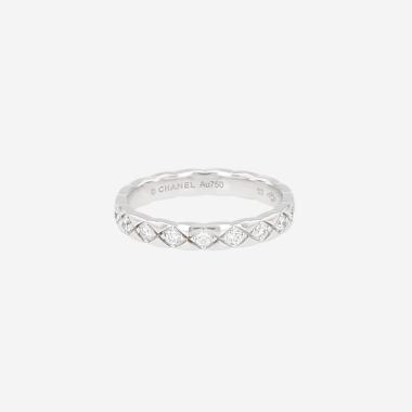 Anillo Chanel Coco Crush mini en oro blanco y diamantes