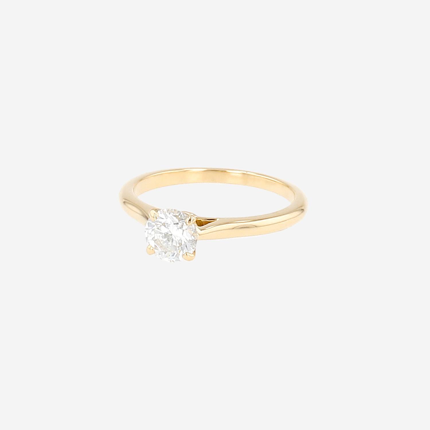 Cartier 1895 solitaire ring in yellow gold and diamond