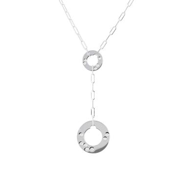 Collier Dinh Van Cible en or blanc et diamants