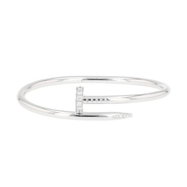 Bracelet Cartier Juste un clou en or blanc et diamants