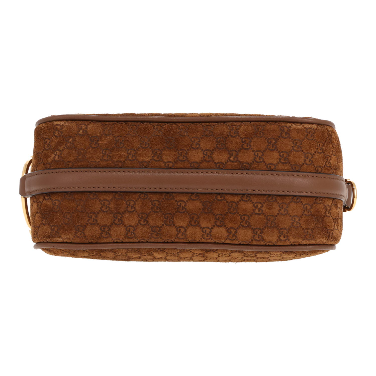 Borsa Gucci   in similpelle scamosciata marrone - Detail D1