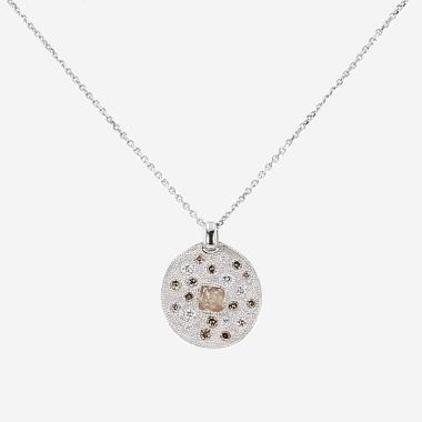 Collier De Beers Talisman en or blanc et diamants