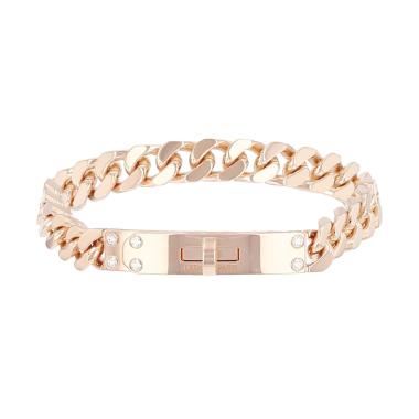 Bracciale Hermès Kelly Gourmette in oro rosa e diamanti