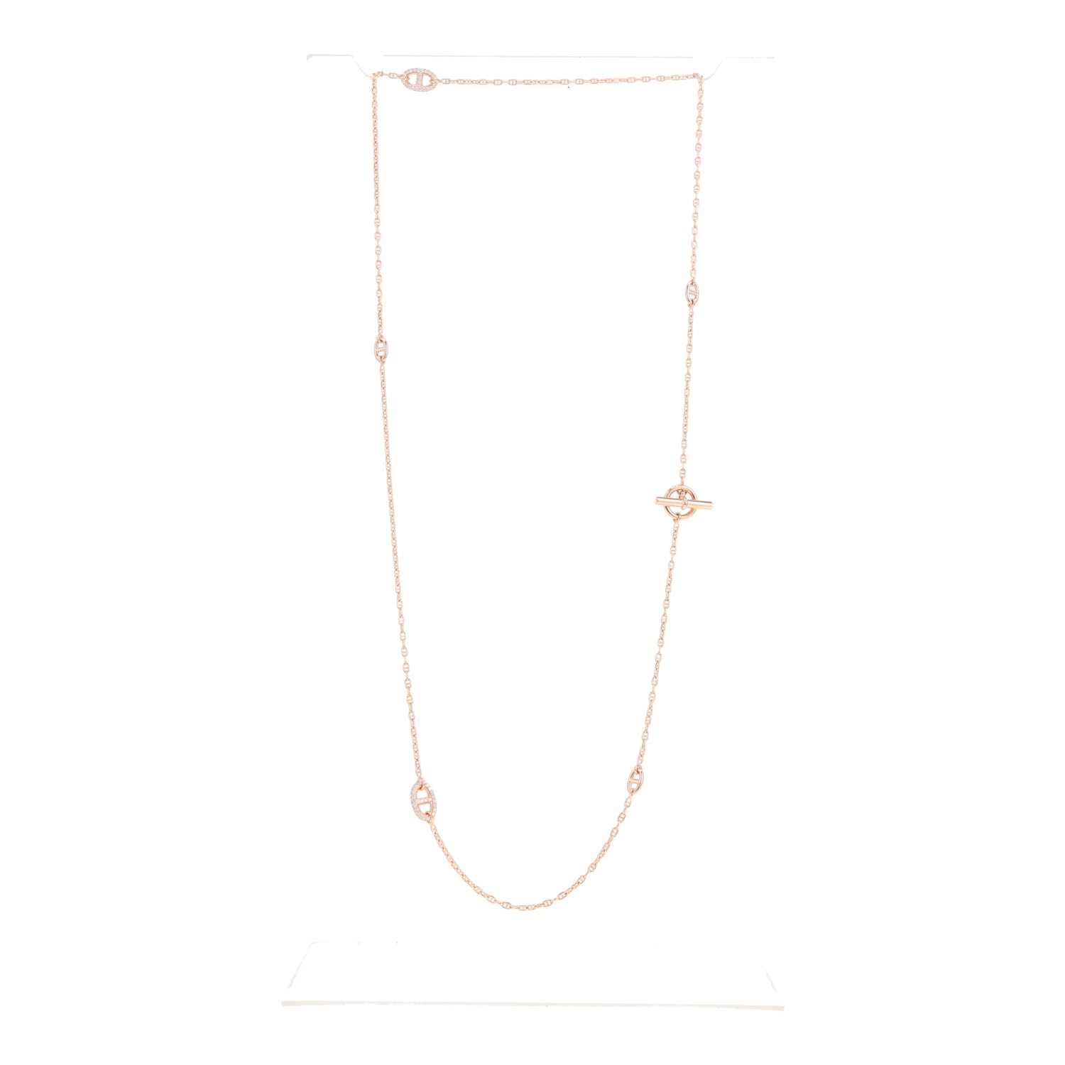 Sautoir Hermès Farandole en or rose et diamants - Detail D3