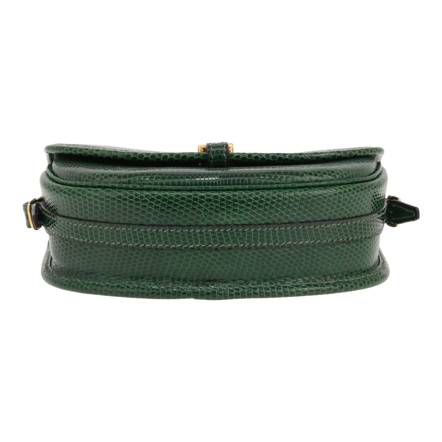 Sac bandoulière Hermès  Balle De Golf mini  en lézard vert - Detail D1