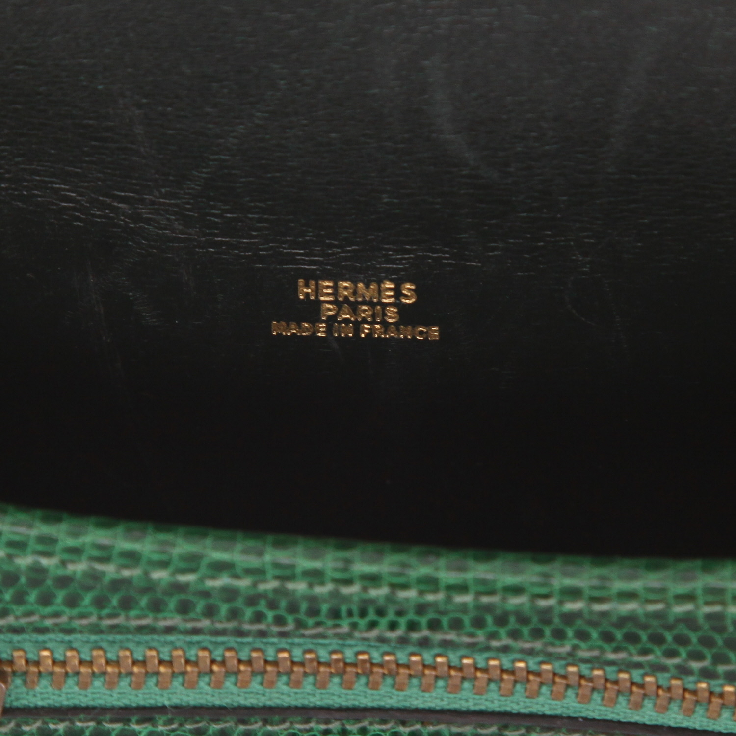 Hermès ‘Balle De Golf’ mini shoulder bag in green lizard skin - Detail D2