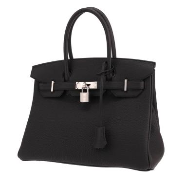 Borsa Hermès Birkin da 30 cm in pelle Togo Noir