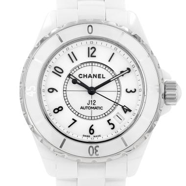 Montre Chanel J12 en céramique blanche et acier Vers 2010