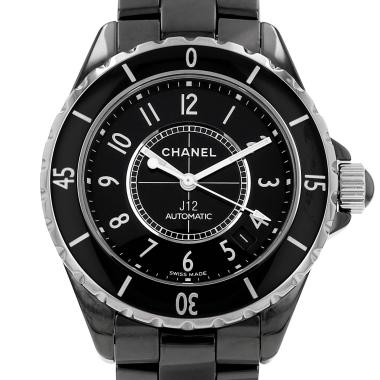 Orologio Chanel J12 in ceramica nera e acciaio, intorno al 2010