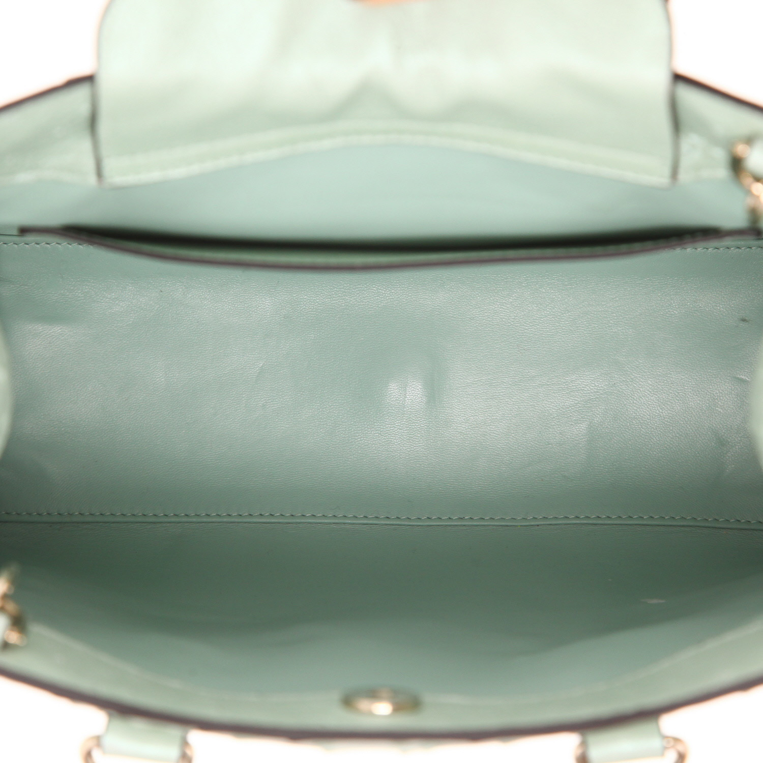Borsa Gucci Diana in pelle di struzzo verde acqua e Bambou - Detail D3