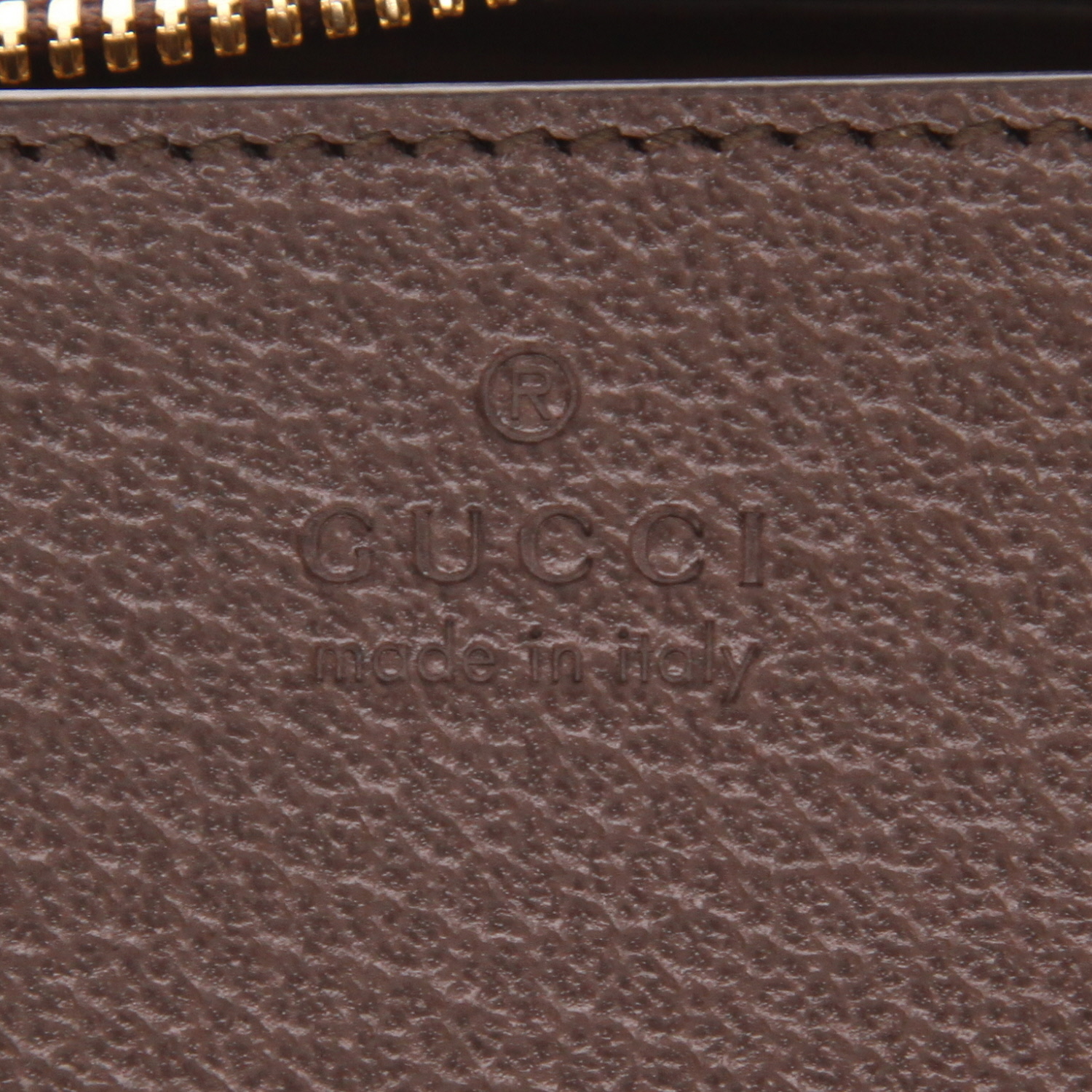 Gucci Ophidia handbag in beige GG Supreme canvas and brown leather - Detail D2