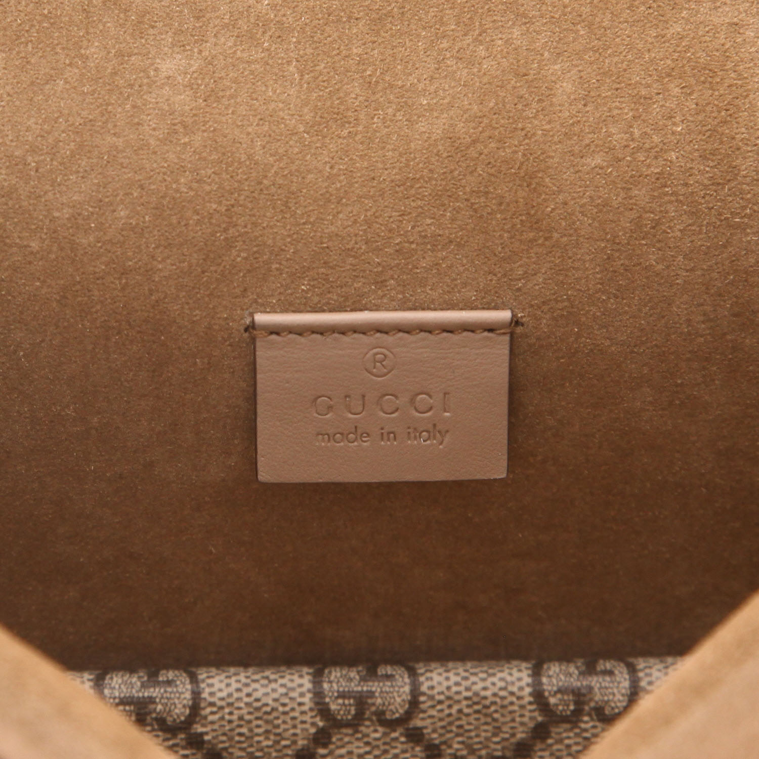 Gucci Dionysus shoulder or handbag in beige GG Supreme canvas and brown suede calfskin - Detail D2