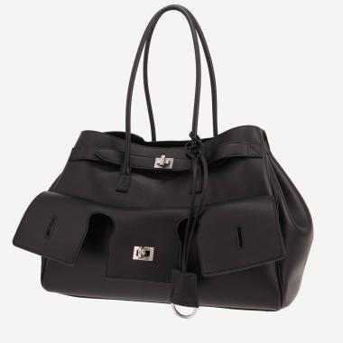 Sac à main Balenciaga Carry All Bel Air moyen modèle  en cuir noir