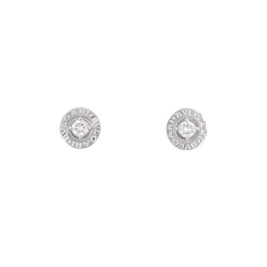 Paire de boucles d'oreilles tournant Bulgari Bulgari Bulgari en or blanc et diamants