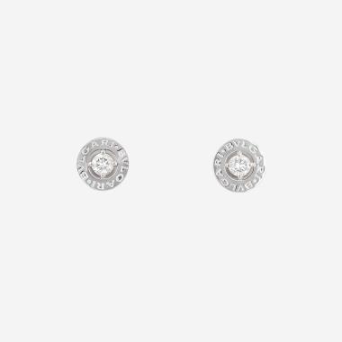 Paire de boucles d'oreilles tournant Bulgari Bulgari Bulgari en or blanc et diamants
