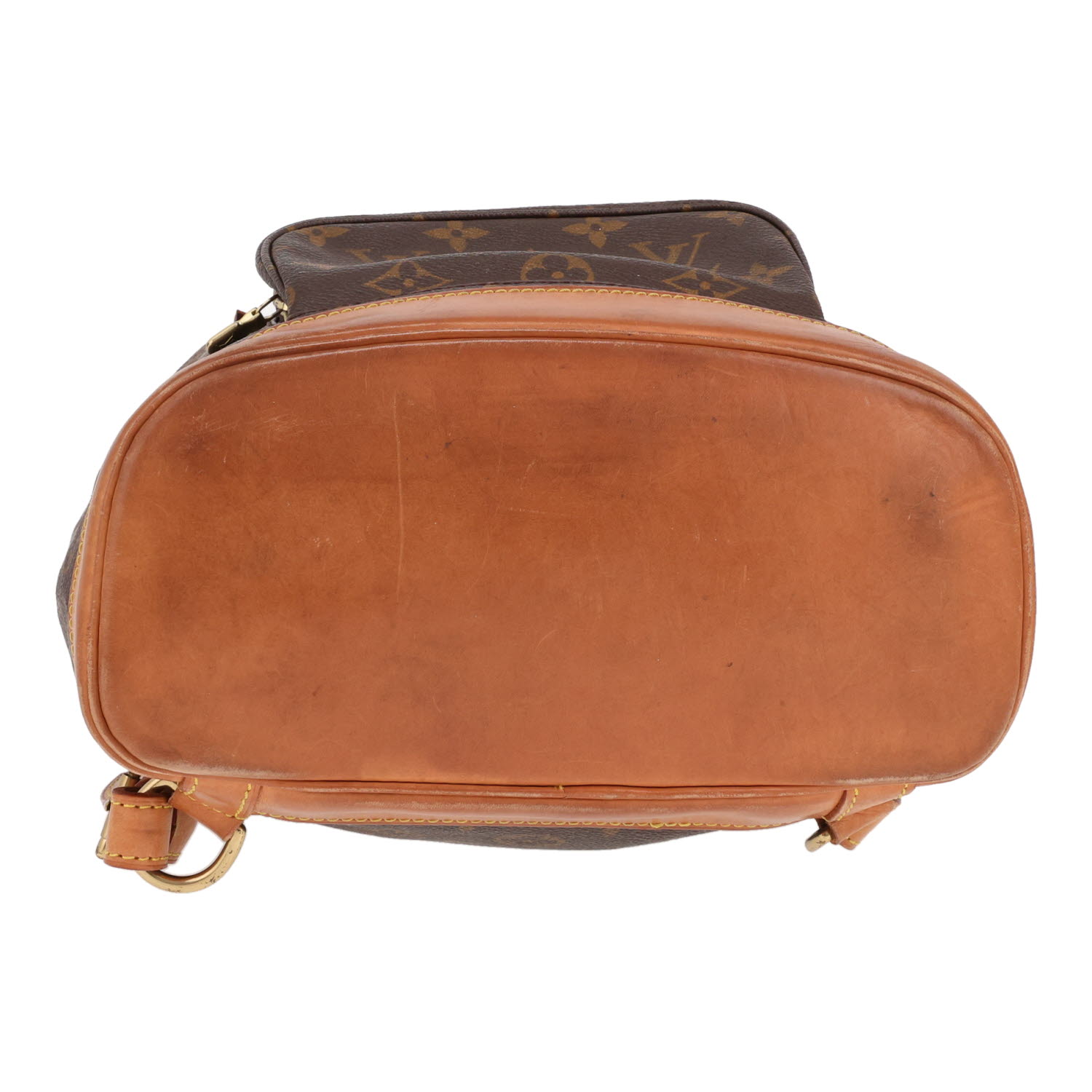 Sac à dos Louis Vuitton  Montsouris Backpack en toile monogram marron et cuir naturel - Detail D1