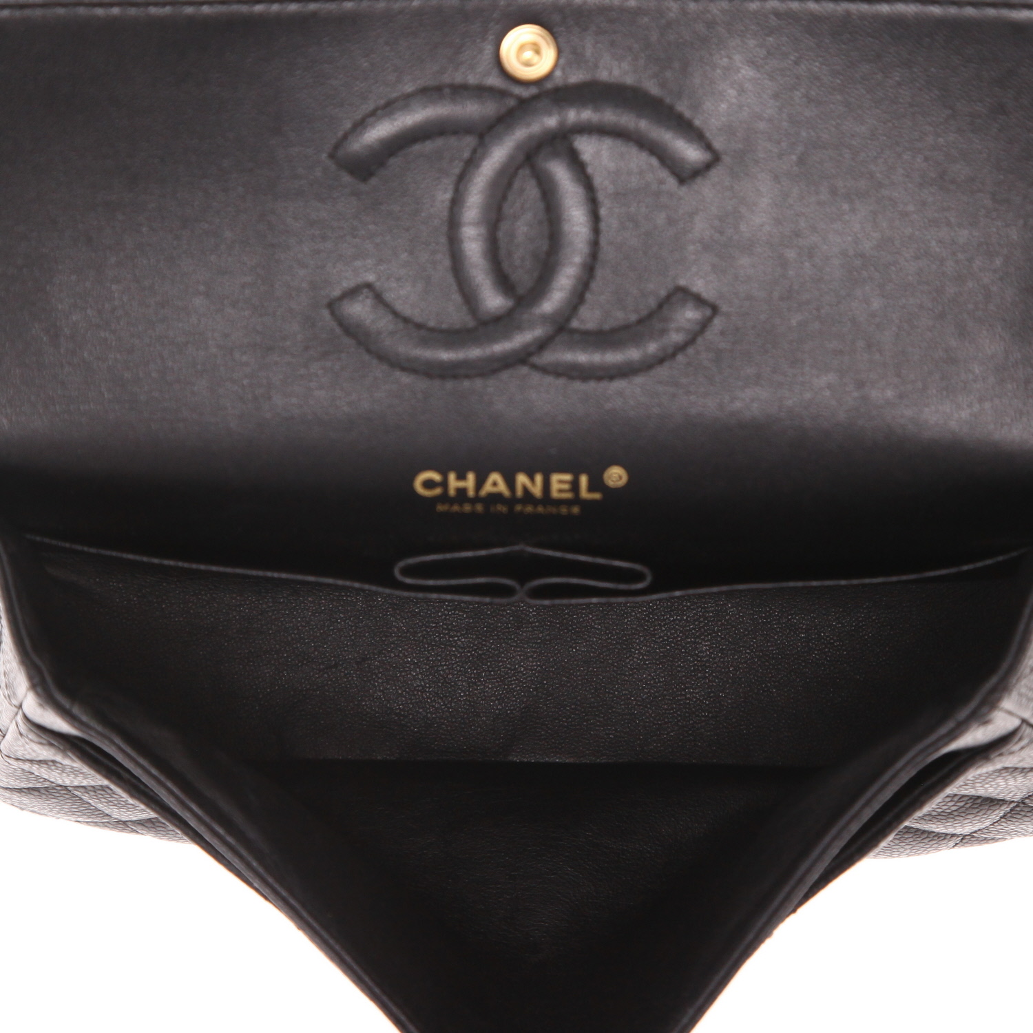 Borsa Chanel  Timeless Classic in pelle martellata nera - Detail D3