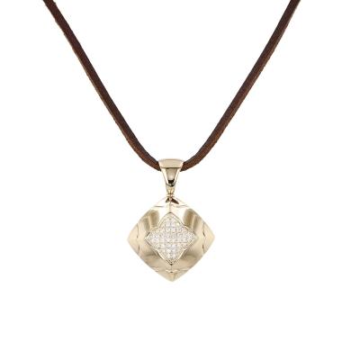 Pendentif Bulgari Pyramide en or jaune et diamants