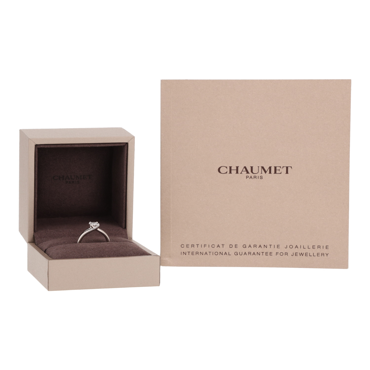 Anello solitario Chaumet “Lien” in platino e diamanti - Detail D2