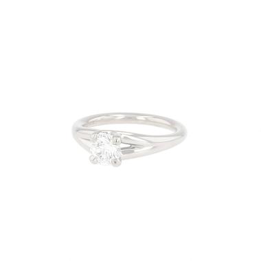 Bague solitaire Chaumet Lien en platine et diamant