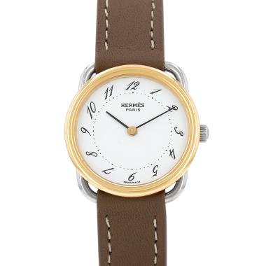 Reloj Hermès Arceau chapado en oro y acero. Ref.: Hermès - AR3.220