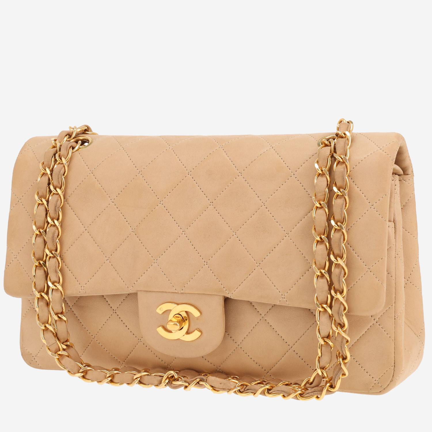 Chanel ‘Timeless Classic’ handbag in beige quilted leather