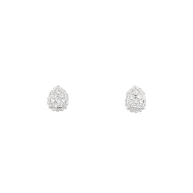 A pair of Boucheron Serpent Bohème mini stud earrings in white gold, diamonds and diamonds