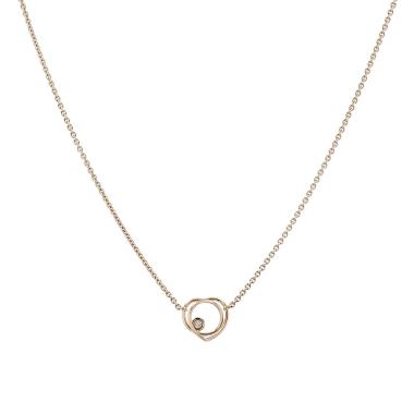 Hermès Vertige Cœur necklace in rose gold and diamonds