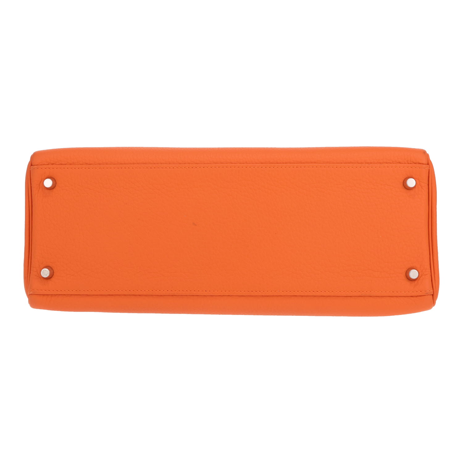 Sac à main Hermès  Kelly 35 cm en cuir togo orange - Detail D1