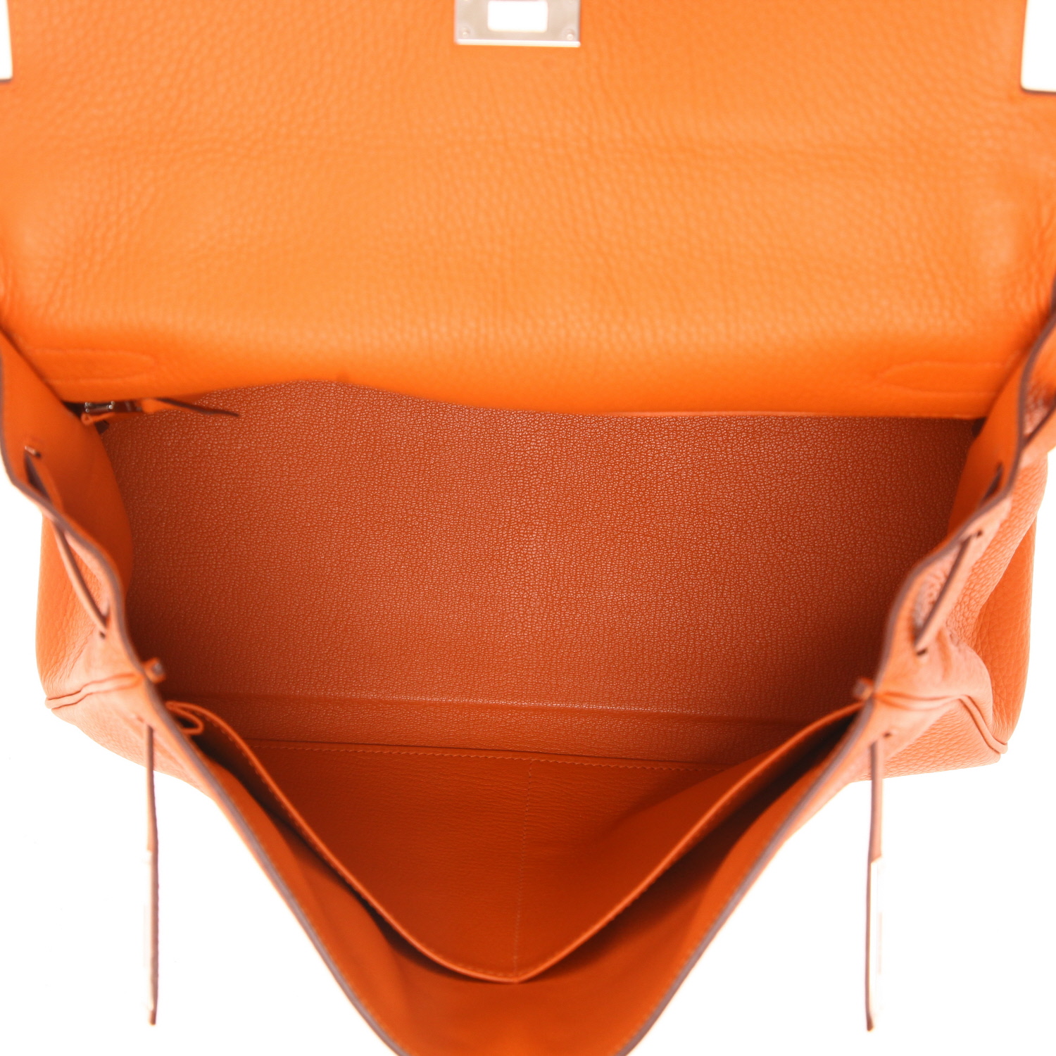 Borsa Hermès Kelly 35 cm in pelle Togo Orange - Detail D3