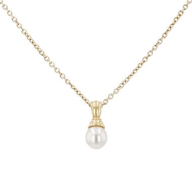 Boucheron necklace in yellow gold and cultured pearl