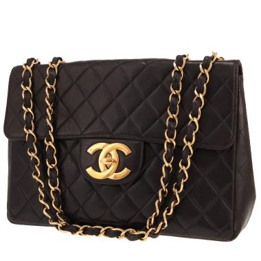 Borsa Chanel Timeless Jumbo in pelle trapuntata nera