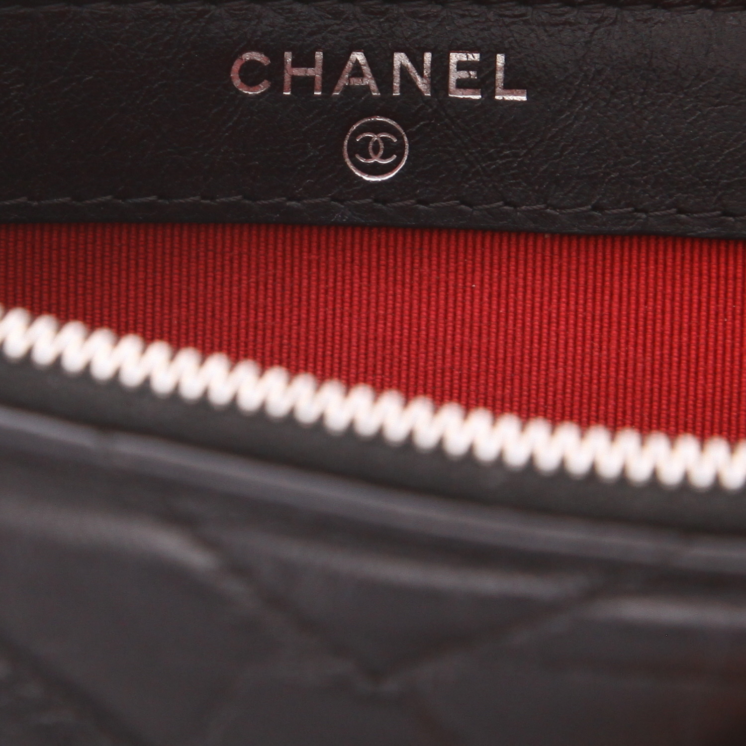 Borsa a tracolla Chanel  Gabrielle Wallet on Chain in pelle trapuntata nera - Detail D2