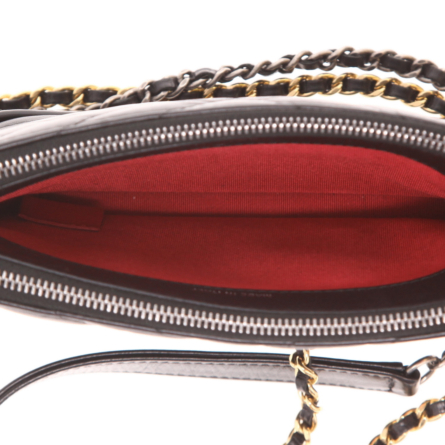Bolso bandolera Chanel «Gabrielle Wallet on Chain» de piel acolchada negra - Detail D3