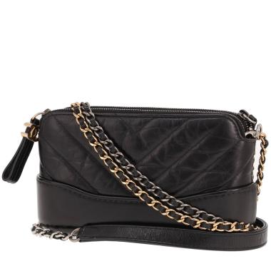 Borsa a tracolla Chanel  Gabrielle Wallet on Chain in pelle trapuntata nera