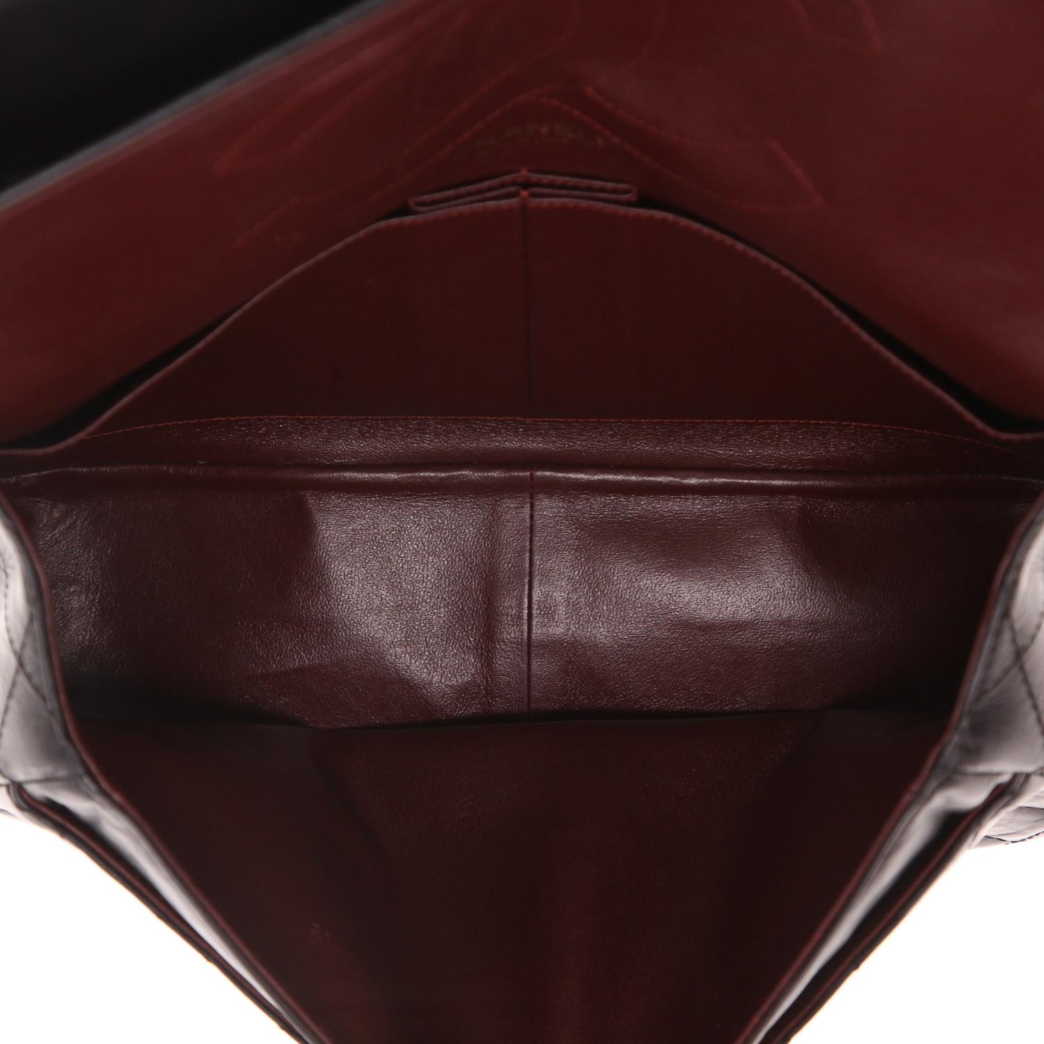 Bolso Chanel 2.55, modelo grande, de piel acolchada negra - Detail D3